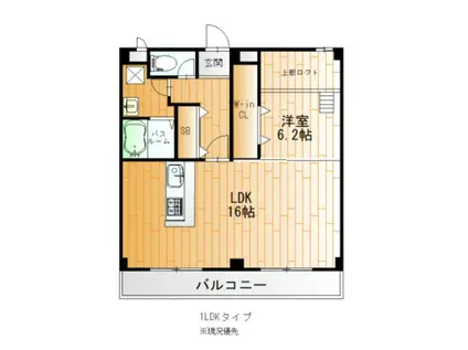 コンフォート(1LDK/1階)の間取り写真