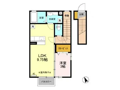 D-ROOM エトワールK201(1LDK/2階)の間取り写真
