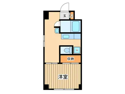 パウロニアバレーテイク3天王町(1DK/2階)の間取り写真