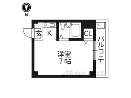 シャンテ(1K/2階)の間取り写真