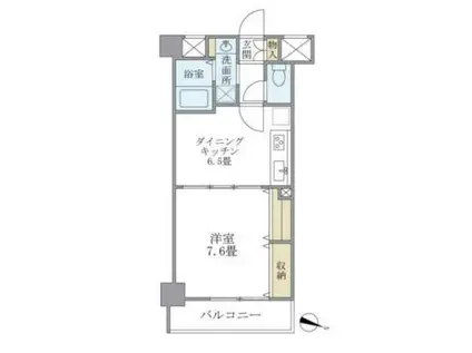 スターハイム(1DK/2階)の間取り写真