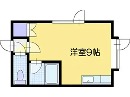 メモリアルパーク文京台 パートII(ワンルーム/2階)の間取り写真