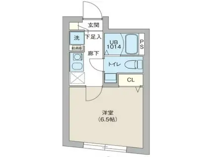 レピュア三ノ輪レジデンスII(1K/3階)の間取り写真