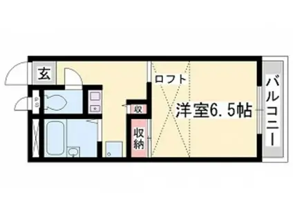 FREEDOM(1K/1階)の間取り写真