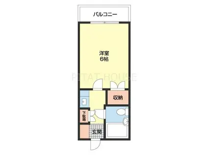 ワシンハイツ(1K/1階)の間取り写真