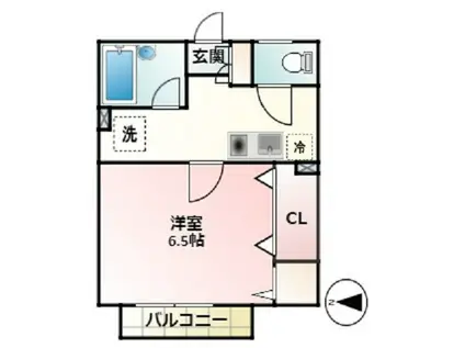 コーポガーデンIII(1K/2階)の間取り写真