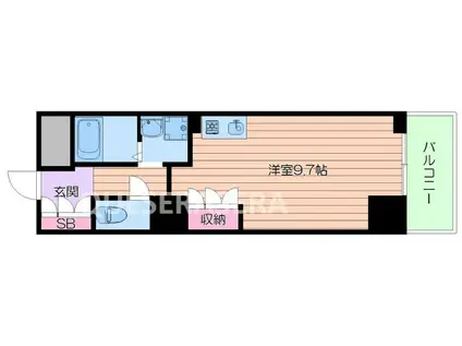 エルヴェ東天満(ワンルーム/2階)の間取り写真