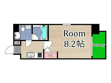 T´S SQUARE城東野江(1K/8階)の間取り写真