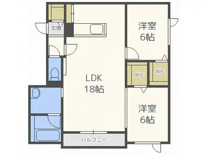 パークハイム(2LDK/3階)の間取り写真