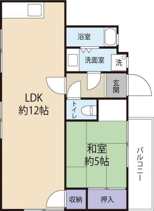 南五葉ハイツ(1LDK/3階)の間取り写真