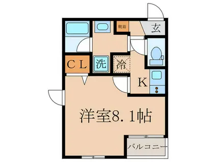 SAKURAレジデンス(1K/2階)の間取り写真