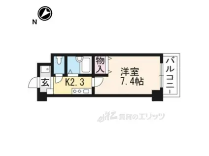 レイクヴュー堅田(1K/3階)の間取り写真