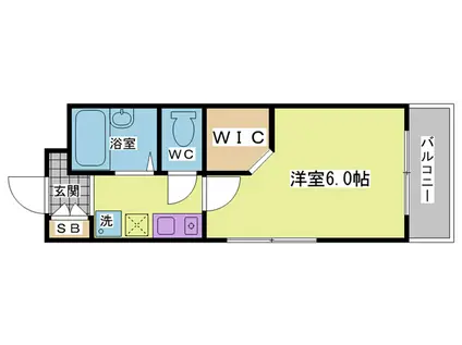 名谷パインハイツ(ワンルーム/2階)の間取り写真