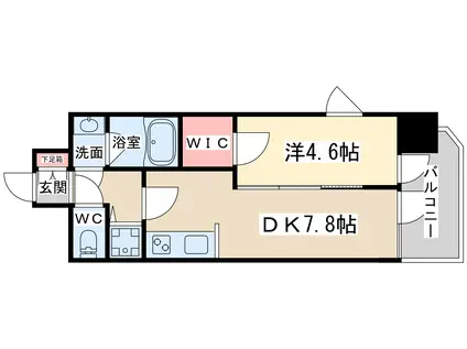 ノースヴィレッジ5番館(1DK/9階)の間取り写真