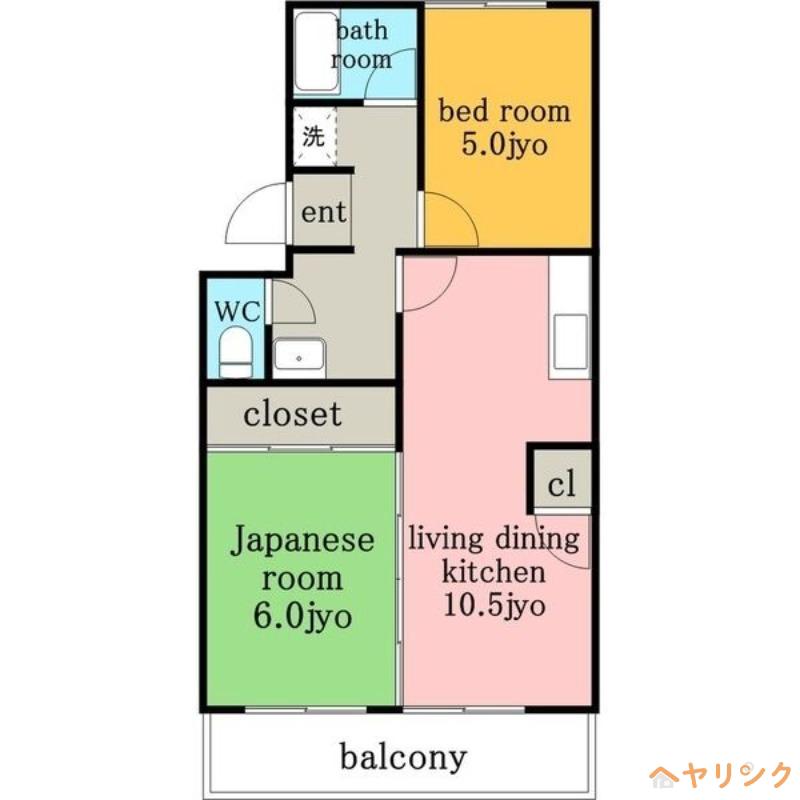 サンコーハイツ(2LDK/2階)の間取り写真