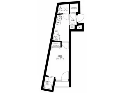 小石川フィエルテ(1K/1階)の間取り写真