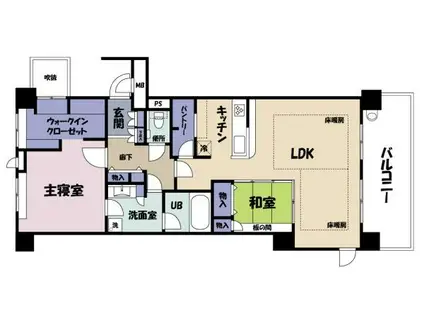 OSIつくば吾妻III(2LDK/4階)の間取り写真