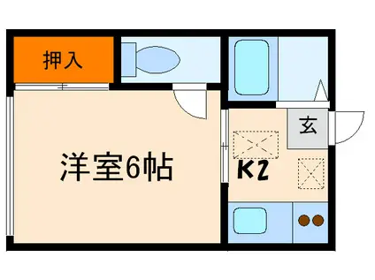 第十二アサヒハイツ(1K/1階)の間取り写真