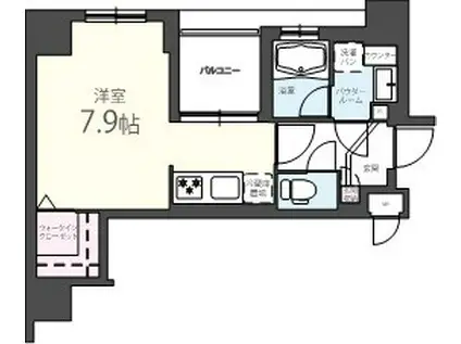 エリートタウン日本橋(1K/4階)の間取り写真