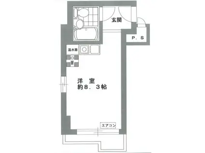 日本橋サマリヤシティハイツ(ワンルーム/2階)の間取り写真