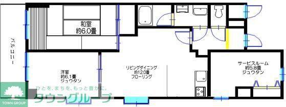 ホーユウパレス横浜羽沢(2SLDK/4階)の間取り写真