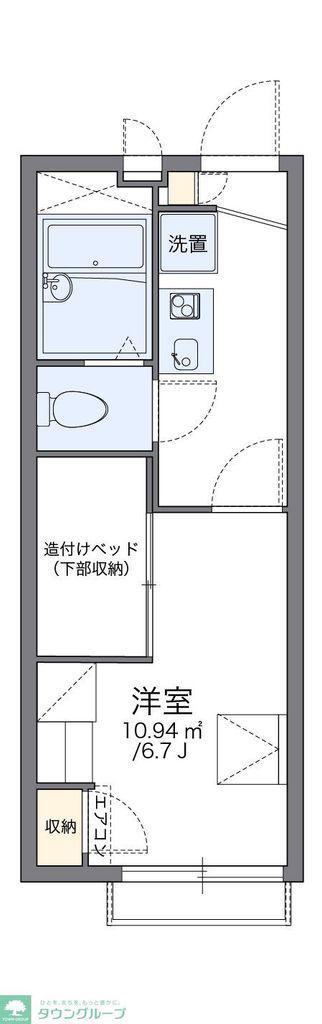 レオパレスあおい(1K/2階)の間取り写真
