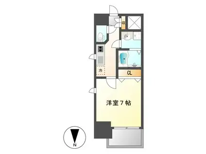 エステムコート名古屋ステーションクロス(1K/6階)の間取り写真