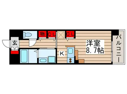 フォルトゥーナ コンテ(1K/1階)の間取り写真