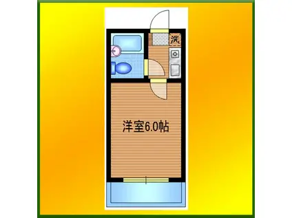 ベルハイム(1K/2階)の間取り写真