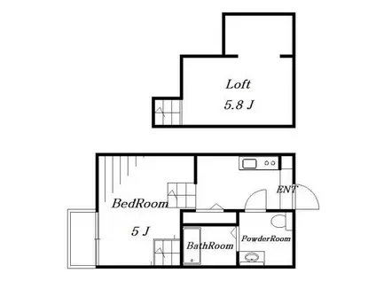 SPRING COASTII(1K/2階)の間取り写真