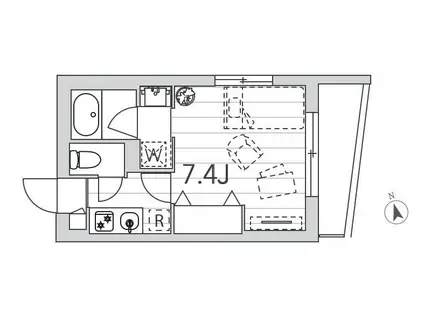 LA LUMIERE経堂(1K/2階)の間取り写真