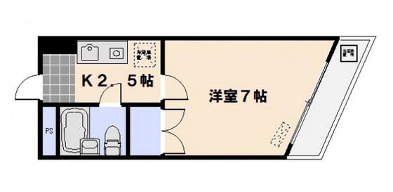 リンダーホフ(1K/4階)の間取り写真