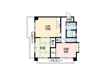 LIVELY TY(2LDK/3階)の間取り写真