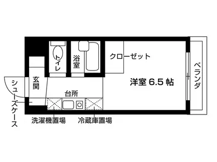 ヌヴェール市川(ワンルーム/3階)の間取り写真