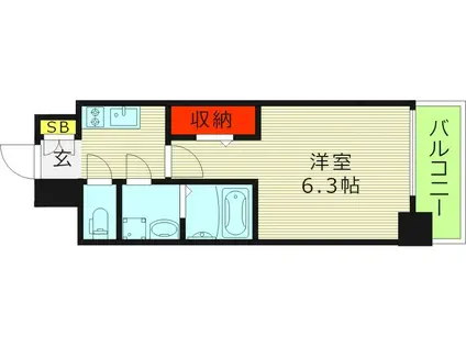 ファーストフィオーレ京橋ブレイニー(1K/5階)の間取り写真