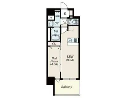 エスライズ神戸三宮山手壱番館(1LDK/5階)の間取り写真