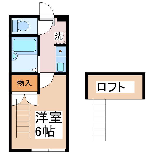 ロフトプラス(1K/1階)の間取り写真