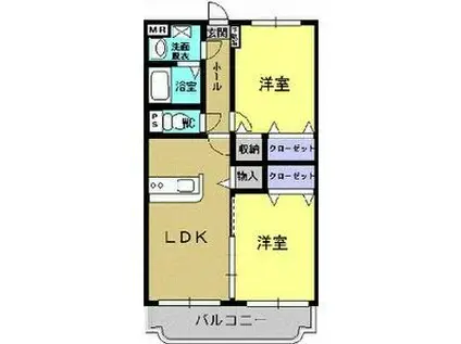 ユーミーEBINUMAII(2LDK/2階)の間取り写真