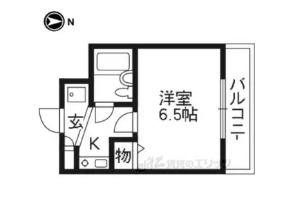 DETOM-1烏丸二条705(1K/7階)の間取り写真