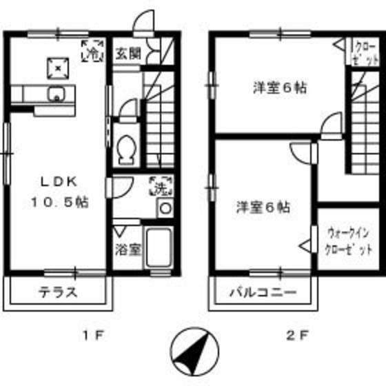 プレジオヤマダ A棟(2LDK/1階)の間取り写真