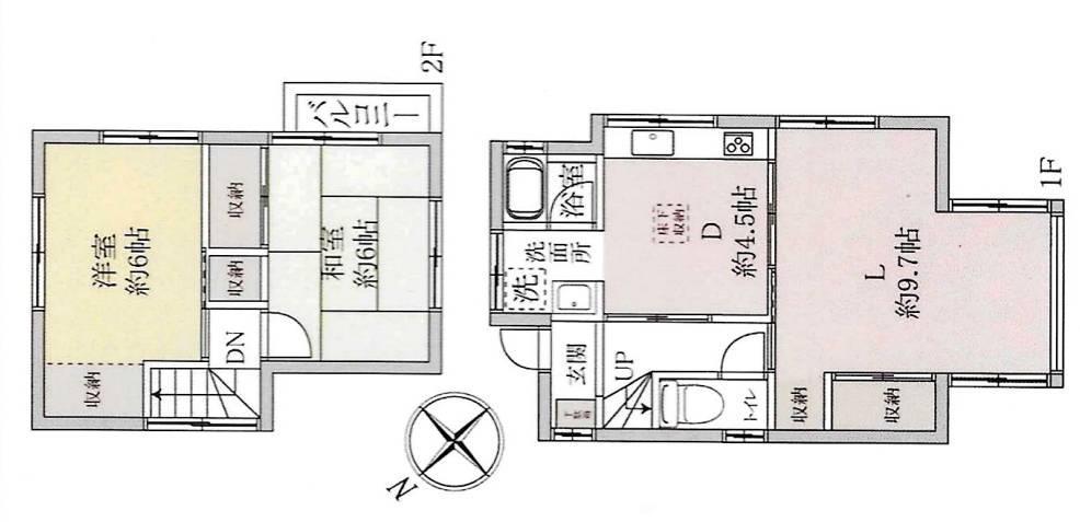 南増尾3丁目戸建(2SLDK/1階)の間取り写真