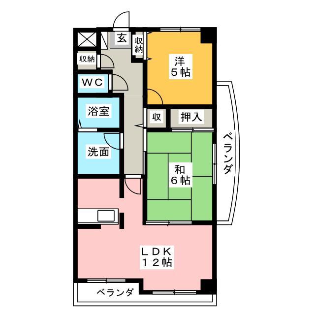 フォーシーズンI(2LDK/3階)の間取り写真