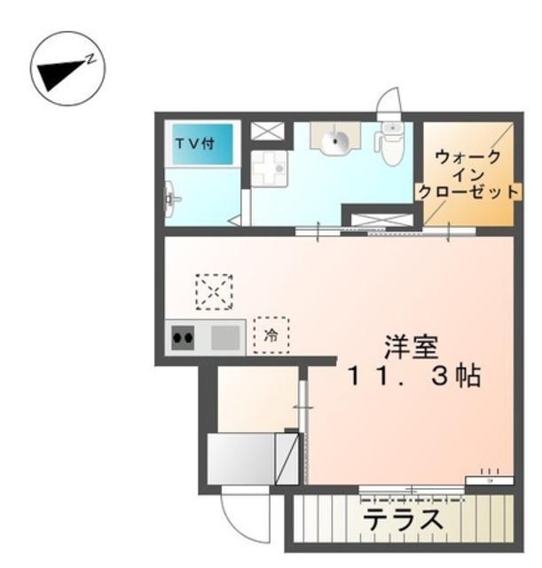 アジャートくろだ(ワンルーム/1階)の間取り写真