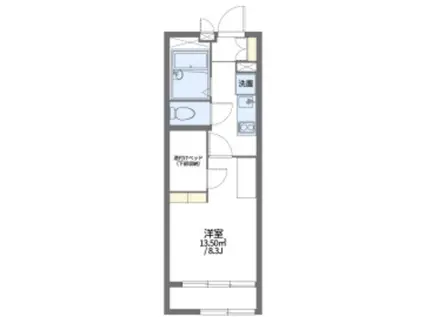 レオパレスフォーブル21A(1K/1階)の間取り写真