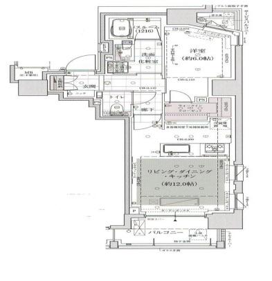 アトラス麻布十番(1LDK/10階)の間取り写真