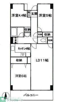スイホウ壱番館(3LDK/6階)の間取り写真