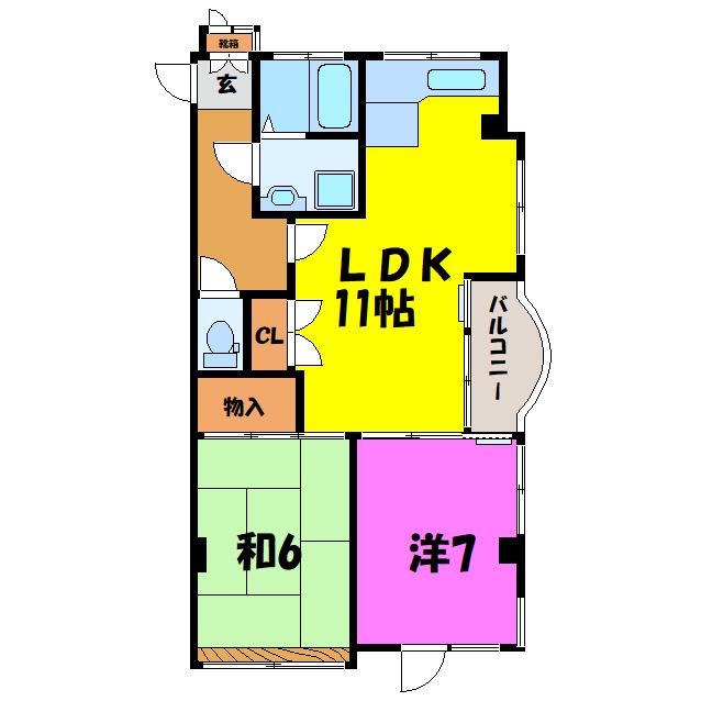 ANNEX002(2LDK/3階)の間取り写真