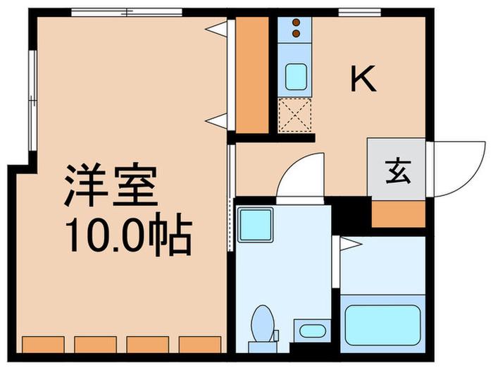 ノアズアーク(1K/4階)の間取り写真