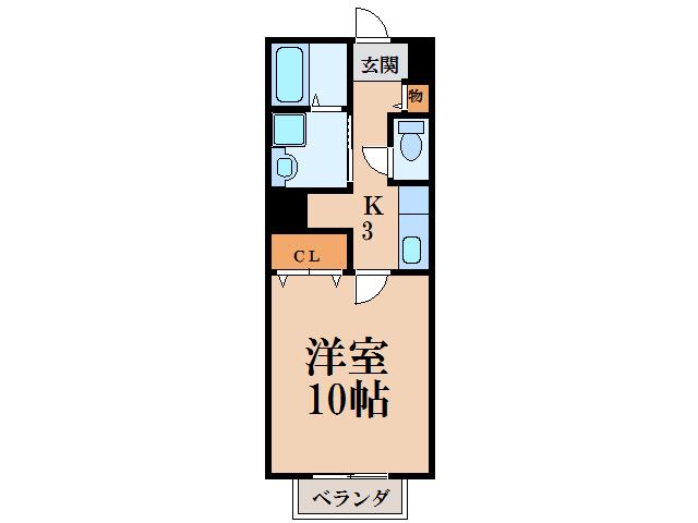 パークハイム御殿(1K/1階)の間取り写真