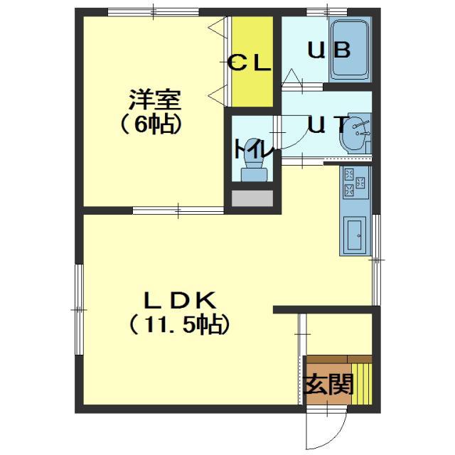 T&KII(1LDK/3階)の間取り写真